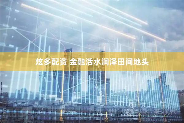 炫多配资 金融活水润泽田间地头