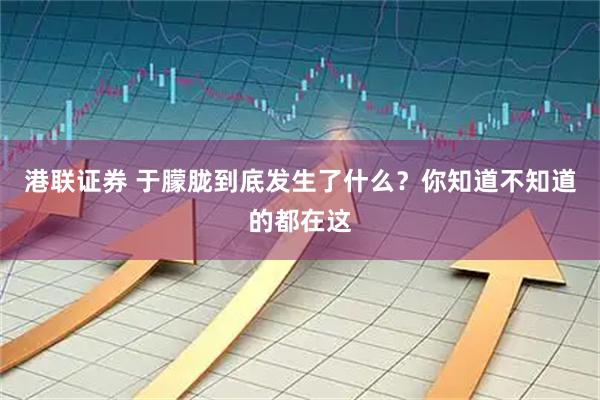 港联证券 于朦胧到底发生了什么？你知道不知道的都在这