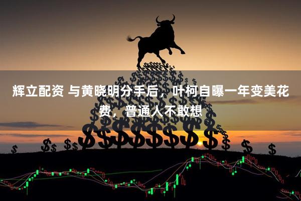 辉立配资 与黄晓明分手后，叶柯自曝一年变美花费，普通人不敢想